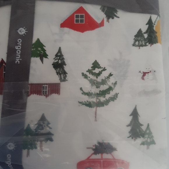 West Elm Bedding West Elm King Organic Cotton Percale Holiday Lodge